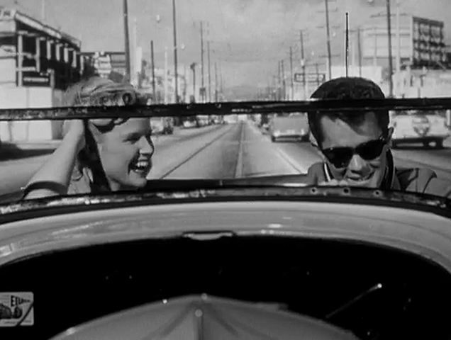 Maureen Arthur and John Ashley in the 1958 film Hot Rod Gang.