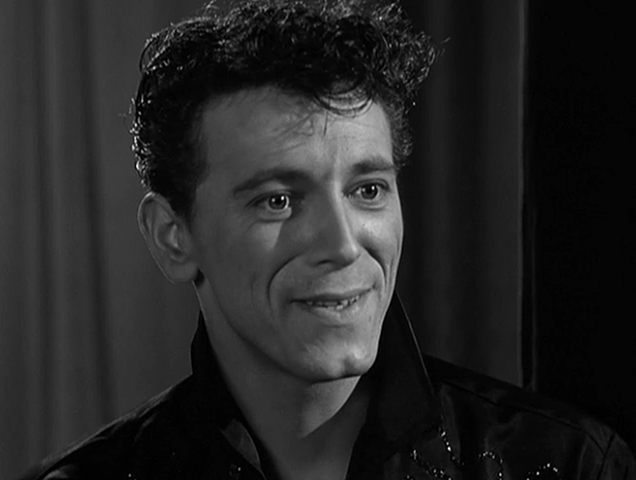 Gene Vincent in the 1958 film Hot Rod Gang, frame 1.