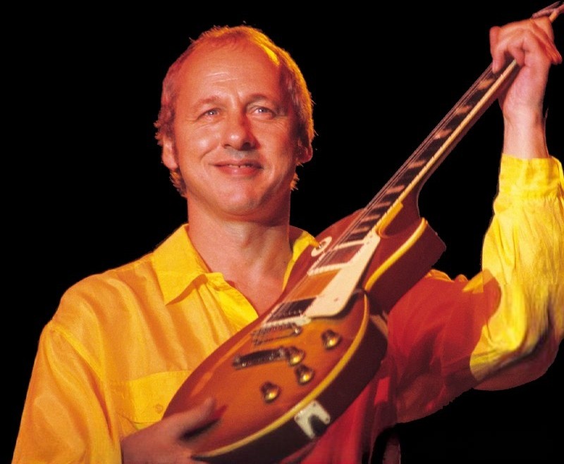 Mark Knopfler with guitar Les Paul on stage on Golden Heart tour 1996