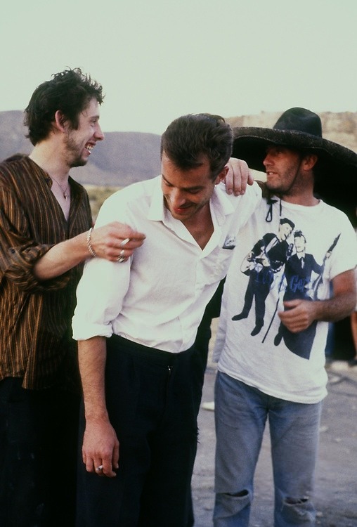 On the set of the movie Straight to Hell