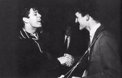 Cliff Richard and Tony Sheridan after the Oh Boy TV show, 1959