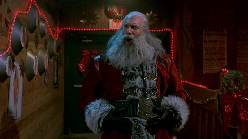 Wrestler Bill Goldberg as Killer Santa in the Christmas Black Comedy Santa's Slay