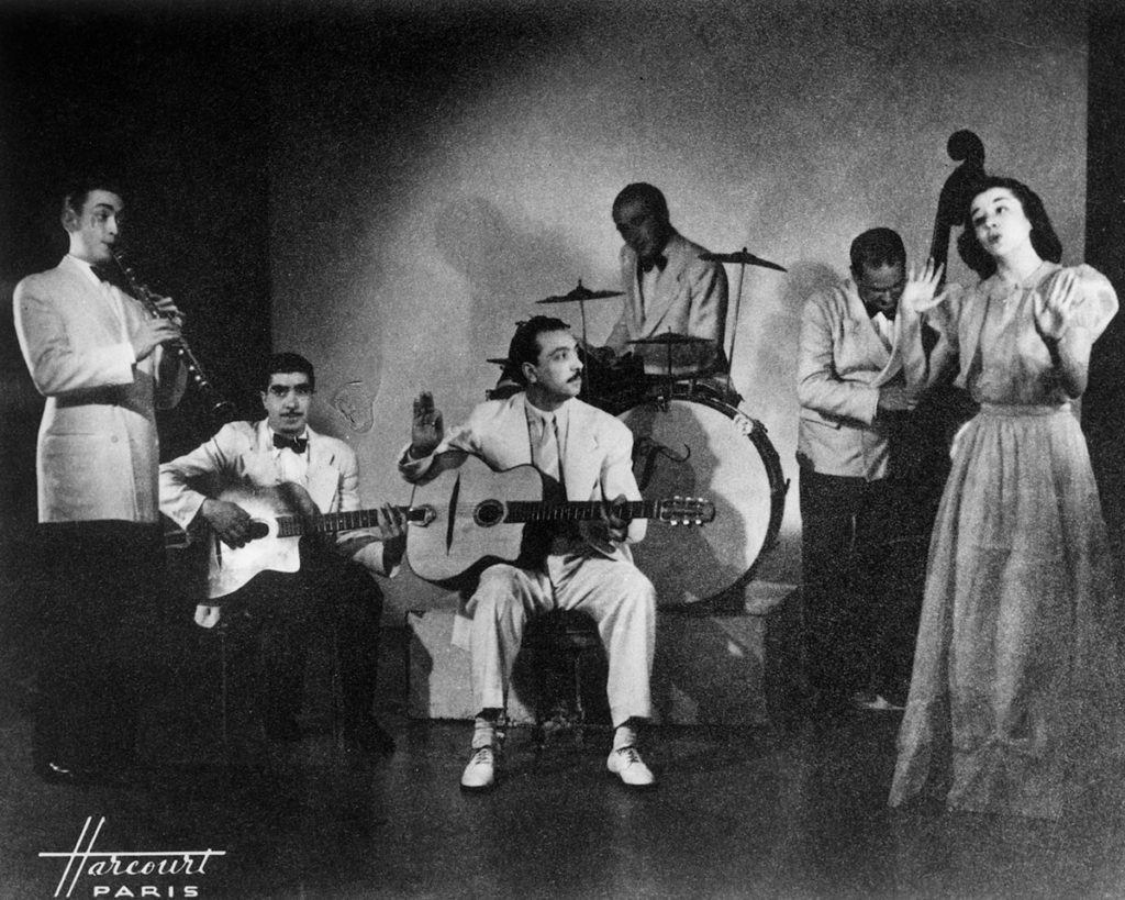 The new quintet of the Hot Club de France (QHCDF) in the 1940s 