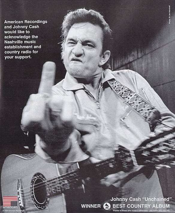 Billboard Magazine 1998 ad from Johnny Cash Thanking Country Radio Stations