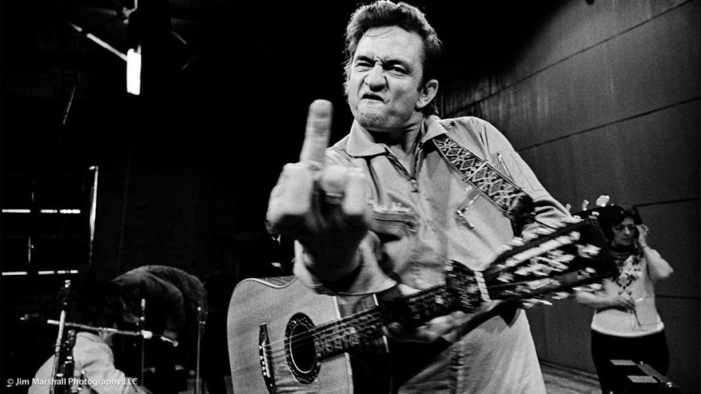 Johnny Cash' Bird, pictured with is his mother-in-law, Maybelle Carter, on the back