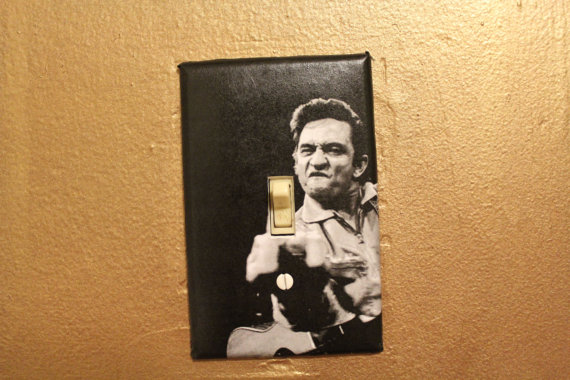 The light switch with Johnny Cash giving the middle finger