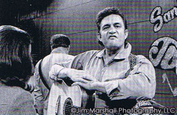 Johnny Cash at a rehearsal at San Quentin Prison, 1969
