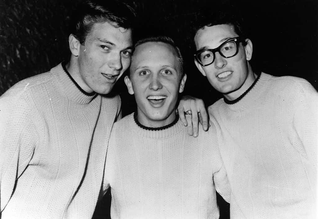 The Crickets: Jerry Allison, Joe Mauldin, Buddy Holly