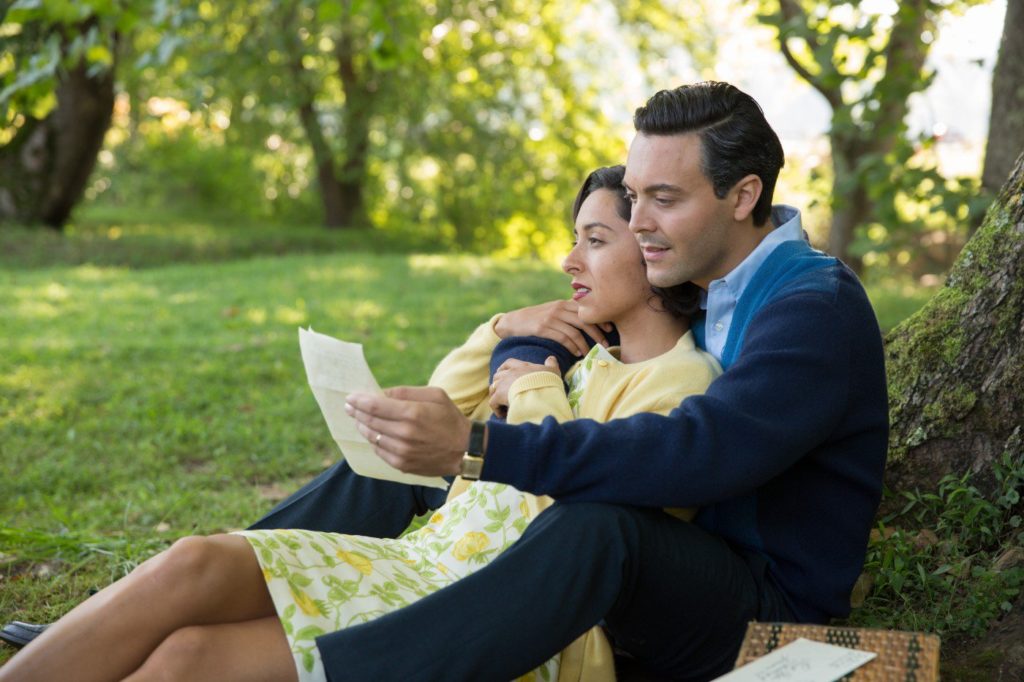 Oona Chaplin and Jack Huston in the film The Longest Ride, 2015