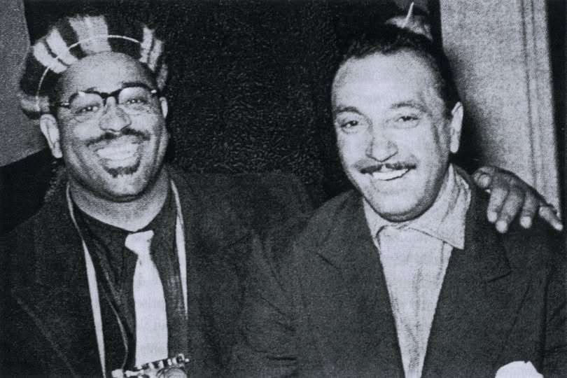 Dizzy Gillespie and Django Reinhardt at the Nice Jazz Festival, 1948