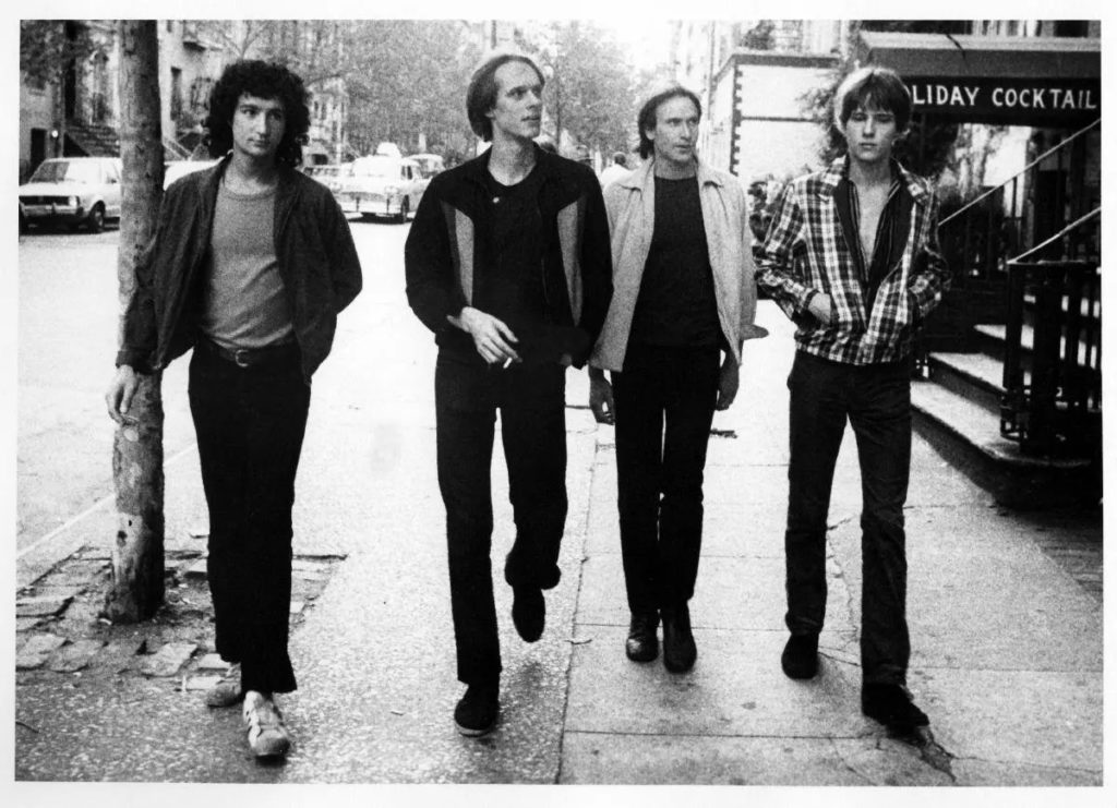 Television, walking in New York