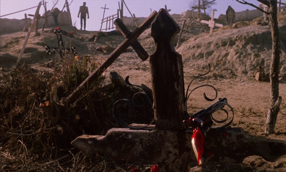 Cemetery and Django's revolver, final shots