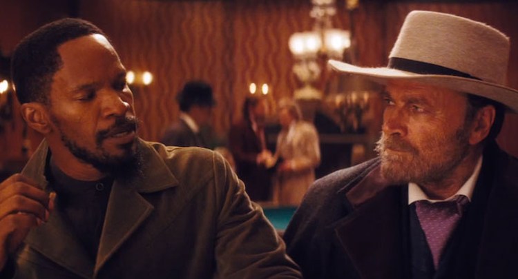 Franco Nero and Jamie Foxx in Quentin Tarantino's Django Unchained