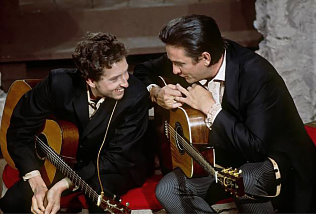 Bob Dylan and Johnny Cash on TV show