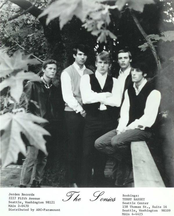The Sonics, a postcard with the band