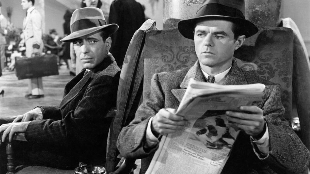 Humphrey Bogart and Elisha Cook Jr. in The Maltese Falcon