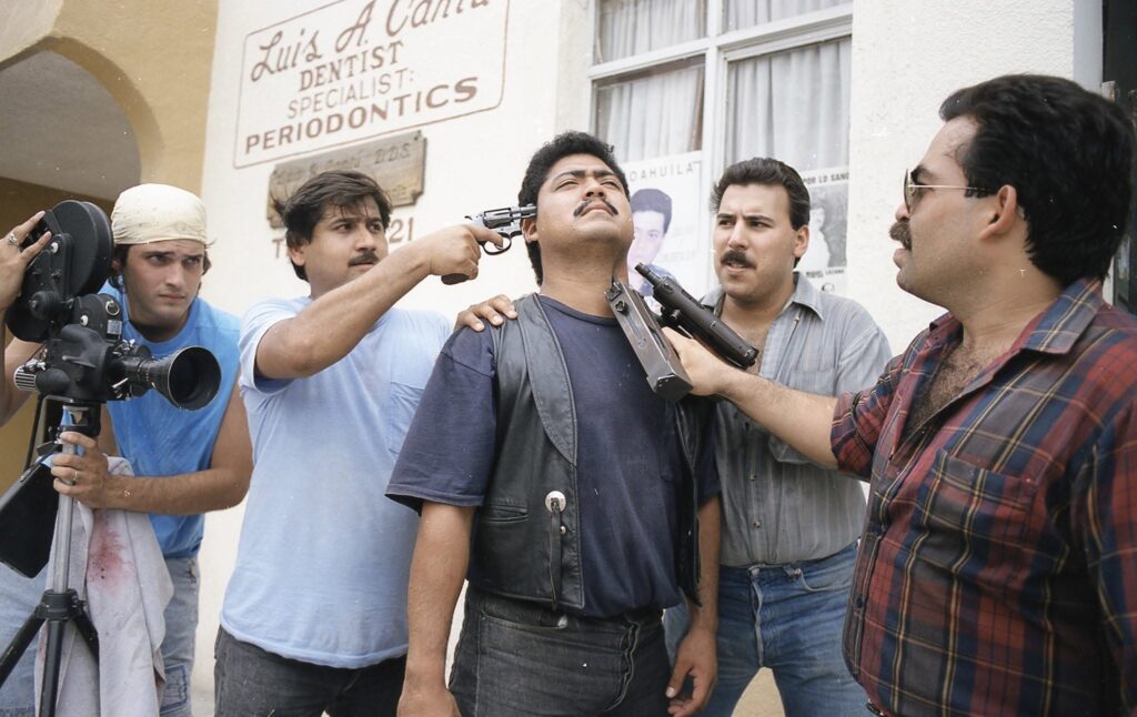 A shot from the movie El Mariachi, Rodriguez's Musician
