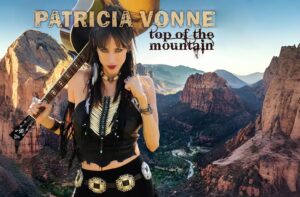 Patricia Vonne singer's biography and review of the Latin rock album Top Of The Mountain 2018